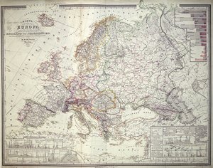 Mapa Evropy, 1841